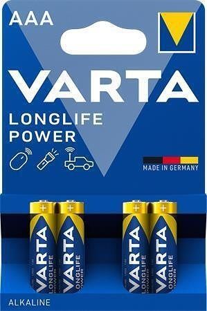 Baterie, AAA (mikrotužková), 4 ks v balení, VARTA "High Energy"