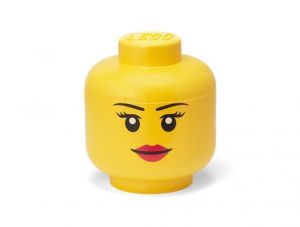 Úložný box ve tvaru hlavy minifigurky, Girl, velký, LEGO 40321725