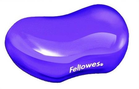 Gelová podložka zápěstí, FELLOWES "Crystal Gel", mini, fialová