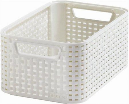 Košík, umělý ratan, 7 l, krémový, CURVER