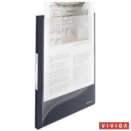 Katalogová kniha s přední kapsou "Vivida", černá, A4, 40 kapes, ESSELTE