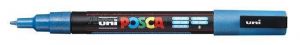 Akrylový popisovač "Posca PC-3ML", metalická modrá, 0,9-1,3 mm, UNI 2UPC3MLK