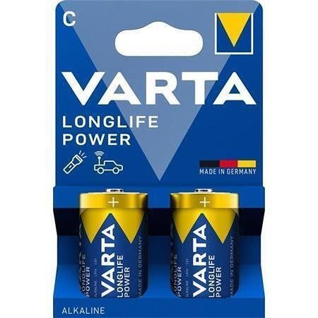 Baterie "Longlife Power", Typ C - LR14, 2 ks, bez plastu, VARTA 4914121422
