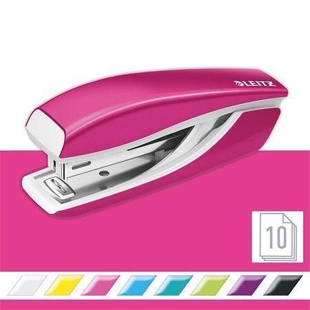 Sešívačka "Nexxt Wow 5528", růžová, mini, No.10, 10 listů, kov, LEITZ