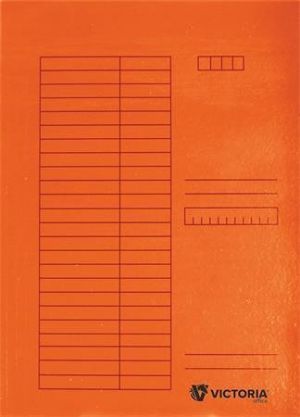 Desky s chlopněmi, oranžové, karton, A4, VICTORIA
