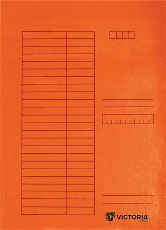 Desky s chlopněmi, oranžové, karton, A4, VICTORIA