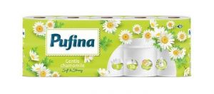 Toaletní papír "Chamomile", 3-vrstvý, 10 rolí, PUFINA PP20845