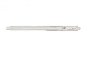 Gelové pero "UM-120", bílá, 0,3mm, s uzávěrem, UNI