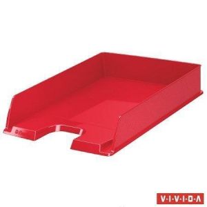 Odkladač "Europost", Vivida červená, plast, ESSELTE