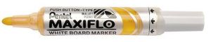 Popisovač na bílou tabuli "Maxiflo MWL5M", žlutá, 2,5 mm, kuželový hrot, PENTEL