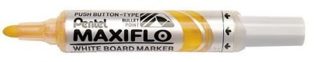 Popisovač na bílou tabuli "Maxiflo MWL5M", žlutá, 2,5 mm, kuželový hrot, PENTEL