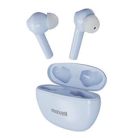 Sluchátka s mikrofonem "Dynamic+", světle modrá, bezdrátová, Bluetooth 5.3, MAXELL