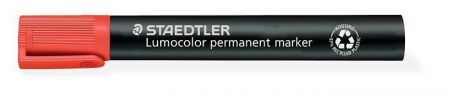Permanentní popisovač "Lumocolor 350", červená, klínový hrot, STAEDTLER