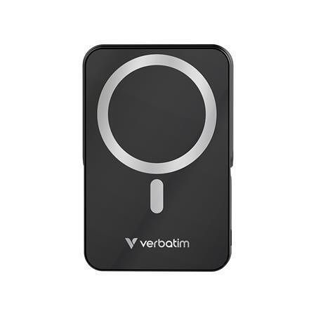 Magnetická powerbanka "Charge n Go", černá, bezdrátová, 10 000 mAh, VERBATIM 32264