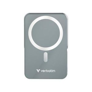 Magnetická powerbanka "Charge n Go", šedá, bezdrátová, 10 000 mAh, VERBATIM 32268