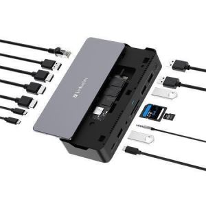 Dokovací stanice "USB-C Pro CDS-15S", 15 portů, USB-C host, M.2 NVMe/SATA SSD slot, VERBAT