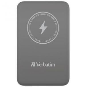 Power banka s magnetickým bezdrátovým nabíjením "MCP-10", šedá, 10000 mAh, VERBATIM 32249
