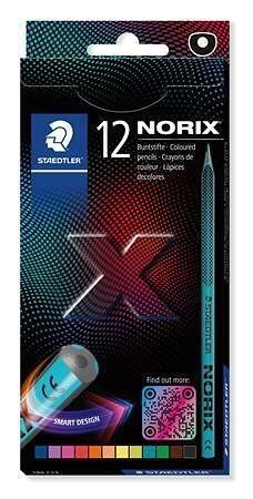 Barevná pastelka "Norix 186", 12 různých barev, sada, STAEDTLER 186 C12