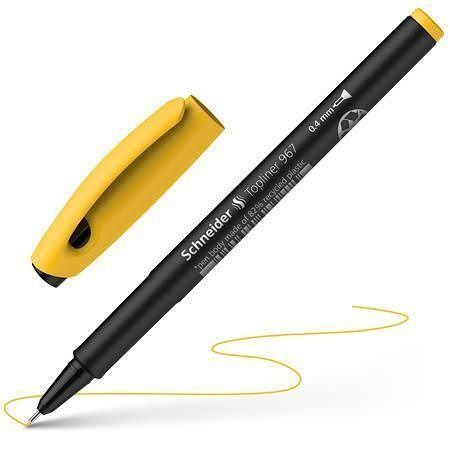 Liner "Topliner 967", žlutá, 0,4mm, SCHNEIDER