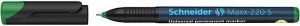 Permanentní popisovač "Maxx 220 S", zelená, 0,4mm, OHP, SCHNEIDER