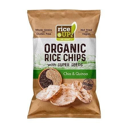 Rýžové chipsy "Bio", chia semínka a quinoa, 25 g, RICE UP