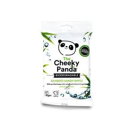 Vlhčené ubrousky na ruce, bambusové, rozložitelné, 12 ks, CHEEKY PANDA HANDWMUL12X6