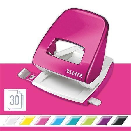 Děrovačka "Nexxt Style 5008", metalická růžová, 30 listů, LEITZ