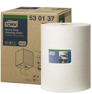Víceúčelové ubrousky "Premium Multipurpose Cloth 530", bílá, role, netkaná textilie, TORK