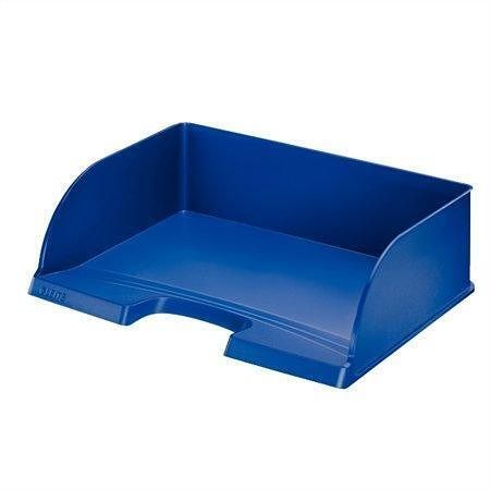Odkladač "Plus Jumbo", modrá, z boku otevřený, plast, LEITZ