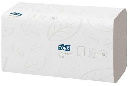 Ručníky, papírové, skládané, systém H2, TORK "Advanced Interfolded", bílý