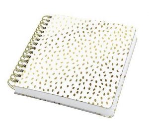 Spirálový sešit "Jolie", Golden Rain, 234 x 215 mm, čistý, 120 listů, tvrdé desky, SIGEL J