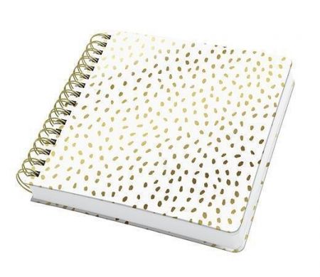 Spirálový sešit "Jolie", Golden Rain, 234 x 215 mm, čistý, 120 listů, tvrdé desky, SIGEL J