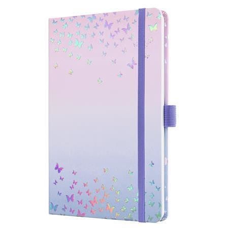 Diář "Jolie", Butterfly Confetti Candy, A5, týdenní, 2026, tvrdé desky, SIGEL J6347