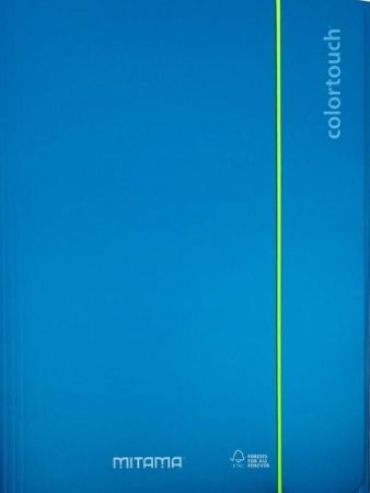 Desky s gumičkou "Color Touch", cyan, MITAMA 62030-90274