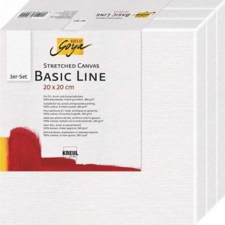 Malířské plátno Basic Line 20 x 20 cm, sada 3ks, KREUL