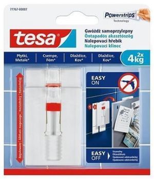 Nalepovací hřebík "Powerstrips® 77767", na hladké, nastavitelný, 4 kg, TESA