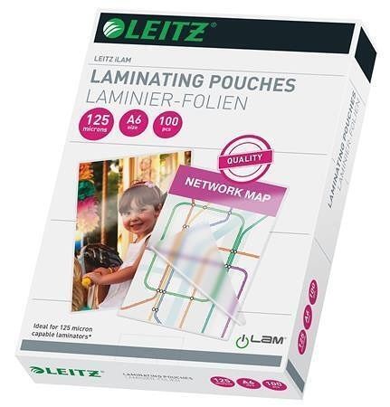Laminovací kapsy "iLAM", čirá, A6, 125 mikron, LEITZ