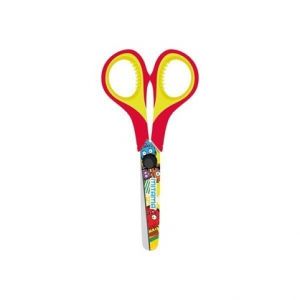 Nůžky "GOOD VIBES", červená/žlutá, dětské, 13 cm, MITAMA 61286-90166