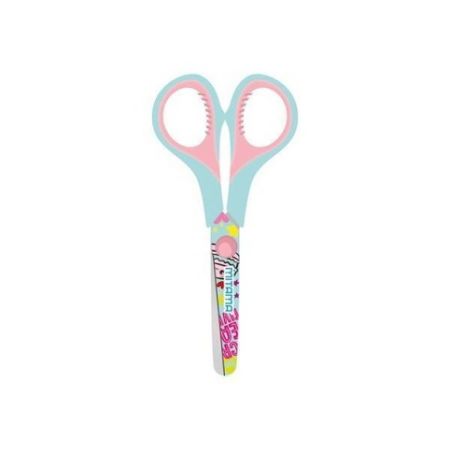 Nůžky "GOOD VIBES", tyrkysová/růžová, dětské, 13 cm, MITAMA 61286-90167