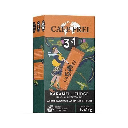 Instantní káva "Skotský karamelový fondán 3 v 1", 10x 17 g, CAFE FREI 110294