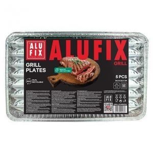 Grilovací tác, 34,5 x 22,5 cm, obdélníkový, 5 ks, ALUFIX GRILL5UNINEW