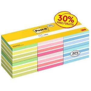 Samolepicí bloček, mix barev, 76 x 76 mm, 6x 450 listů, 3M POSIT 7100321804