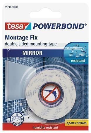 Montážní páska "Powerbond 55732", na zrcadla, 19 mm x 1,5 m, TESA