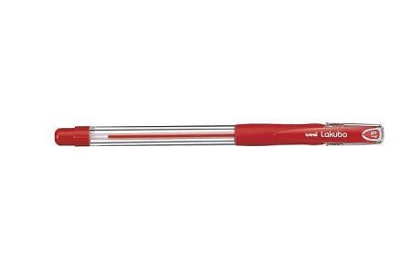 Kuličkové pero "SG-100 Lakubo", červená, 0,3 mm, s víčkem, UNI 733840000