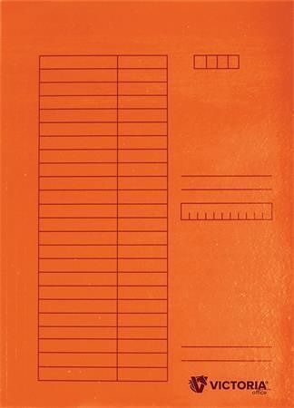 Desky s rychlovazačem, oranžové, karton, A4, VICTORIA