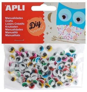 Samolepící pohyblivé oči "Creative", mix barev, ovál, APLI