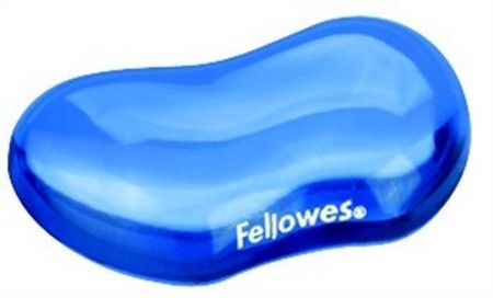 Gelová podložka zápěstí, FELLOWES "Crystal Gel", mini, modrá
