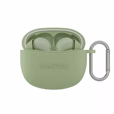 Sluchátka "TWS-5", zelená, TWS bezdrátové, Bluetooth 5.3, CANYON CNS-TWS5GR