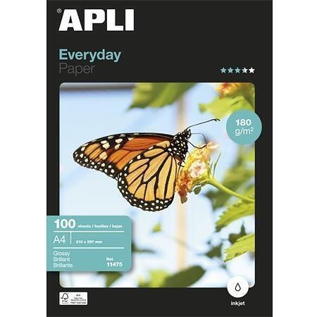 Fotografický papír "Everyday", do inkoustové tiskárny, lesklý, A4, 180g, APLI