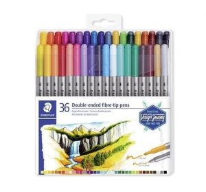 Fixy "Design Journey", sada 36 různých barev, 0,8/3,0 mm, oboustranné, STAEDTLER